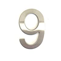 Número y letra de la calle- número de la puerta o número de la casa- de acero inoxidable Plata brillante- con soporte…